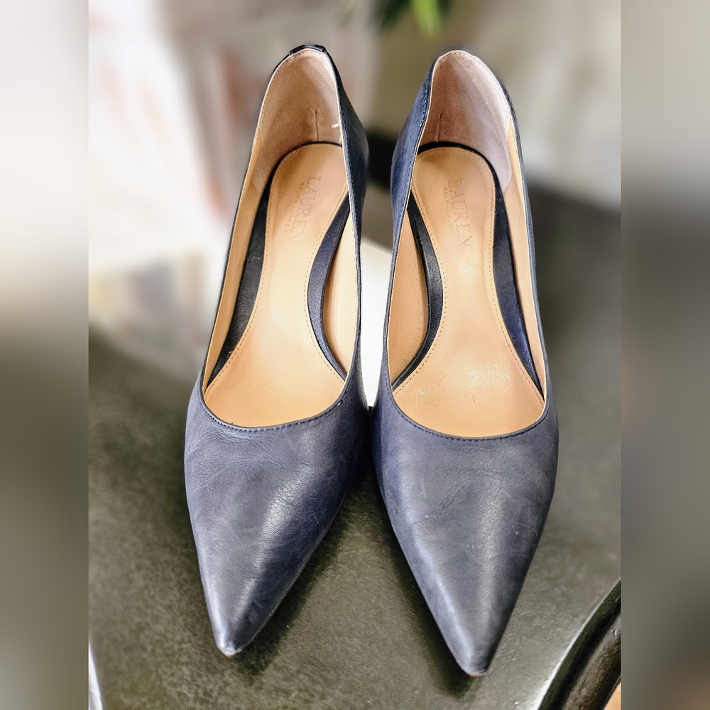 Ralph Lauren Navy Blue High Heeled Pumps